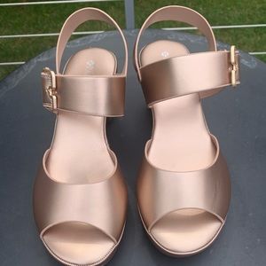 PATRIZIA EMILA QUARTER STRAP SANDALS - size 38 - color -champagne